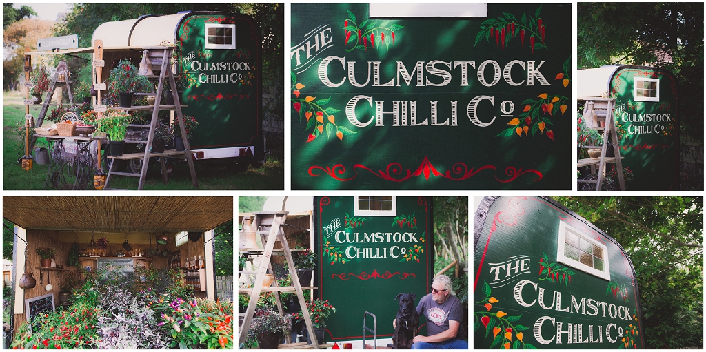 Siplay stand for Culmstock chilli company, converted horsebox, commercial photography